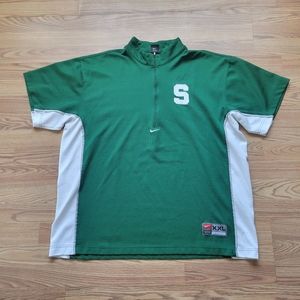 Vintage 2000s Nike Team Michigan State Basketball Warm Up Jacket Spartans XXL